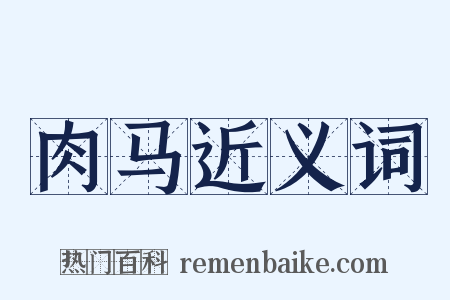 肉马近义词是什么意思的图片